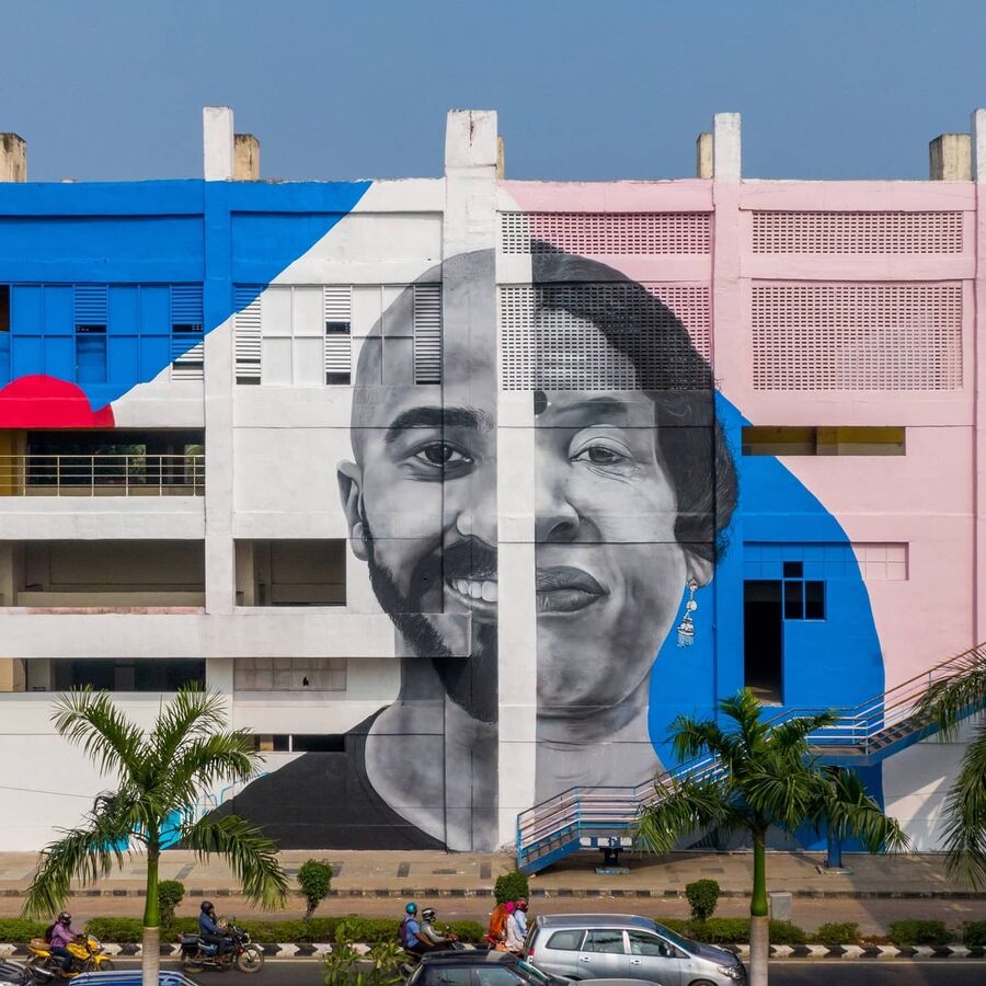 India's longest wall mural mural by 108 Collective, painted for tansacs (view 6)